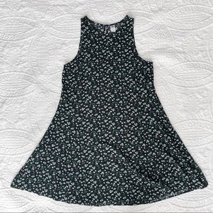 Old Navy black floral swing dress